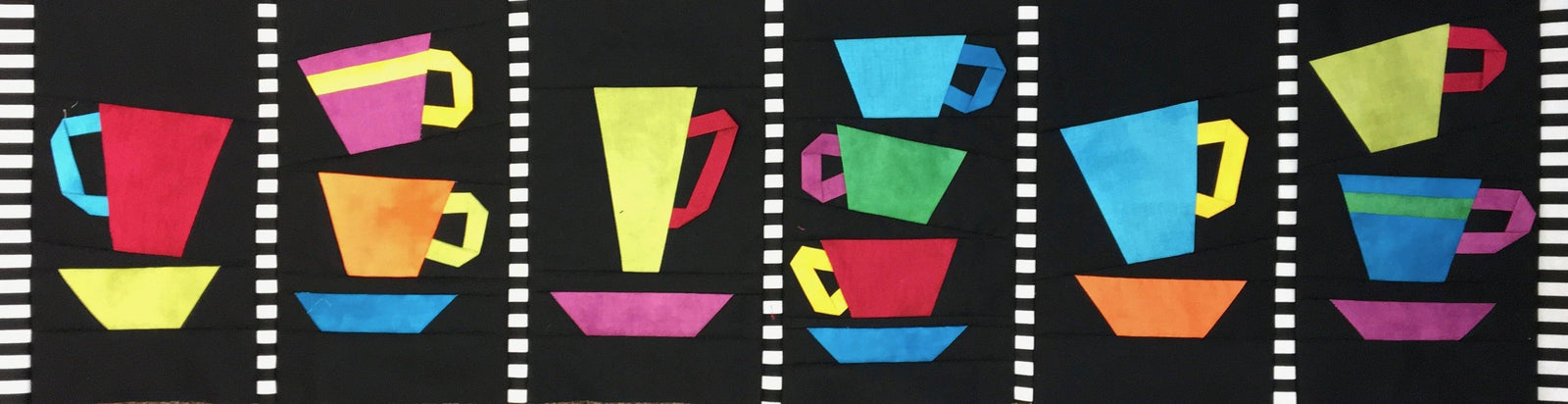Quilted Strait 2019 Row by Row Stacked Cups Pattern - Quilted Strait