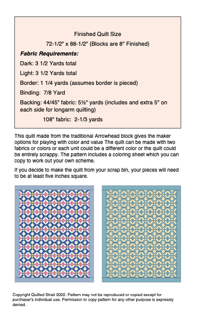 Index Quilt Pattern - Paper