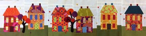 Quilted Strait Row of Houses, PDF Pattern - Quilted Strait