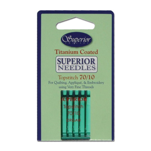 Titanium Topstitch 70/10 Needle - Quilted Strait