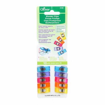 Clover Wonder Clips 10ct asst - Quilted Strait
